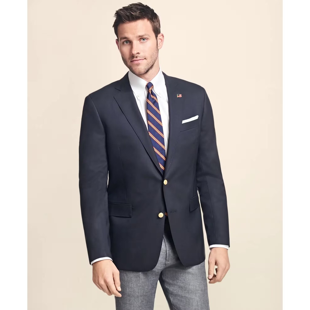 Brooks Brothers Explorer Regent Fit Gold Buttons Blazer Navy Men 54R NWT $898